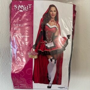 Spirit Red and White Little Red Riding Hood Halloween Costume